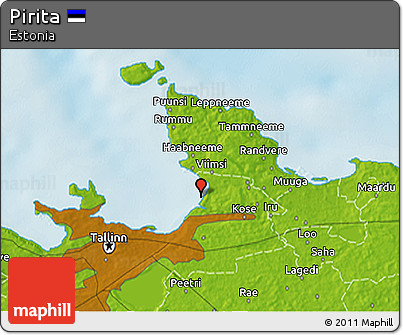 Physical 3D Map of Pirita