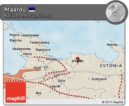 Shaded Relief 3D Map of Maardu