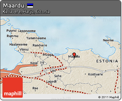 Shaded Relief 3D Map of Maardu