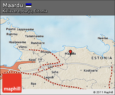Shaded Relief 3D Map of Maardu