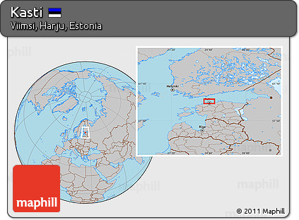 Gray Location Map of Kasti