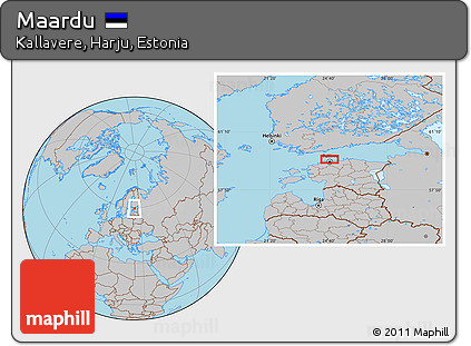 Gray Location Map of Maardu