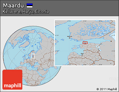 Gray Location Map of Maardu