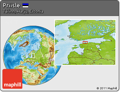 Physical Location Map of Priisle