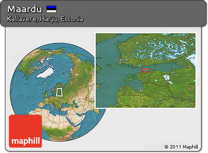 Satellite Location Map of Maardu