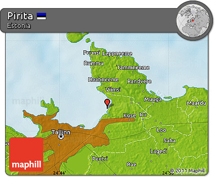 Physical Map of Pirita