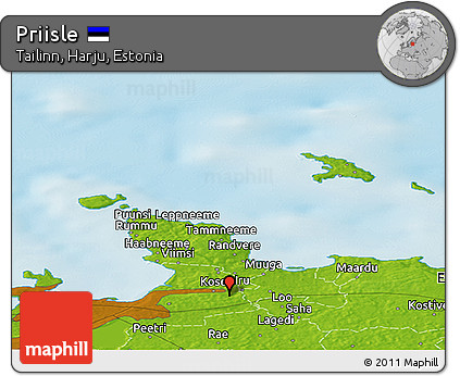 Physical Panoramic Map of Priisle