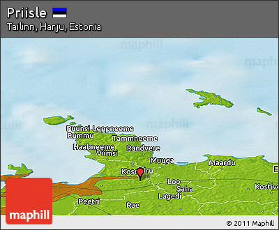 Physical Panoramic Map of Priisle