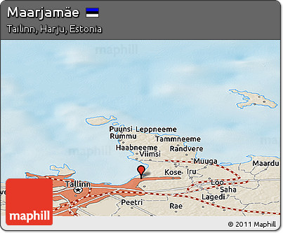 Shaded Relief Panoramic Map of Maarjamäe