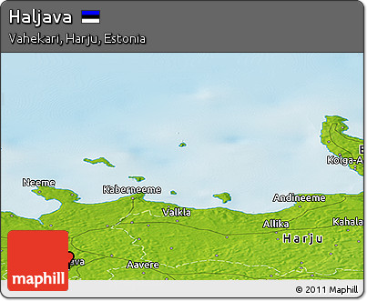 Physical Panoramic Map of Haljava