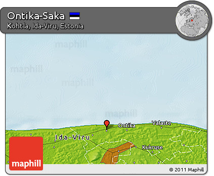 Physical 3D Map of Ontika-Saka