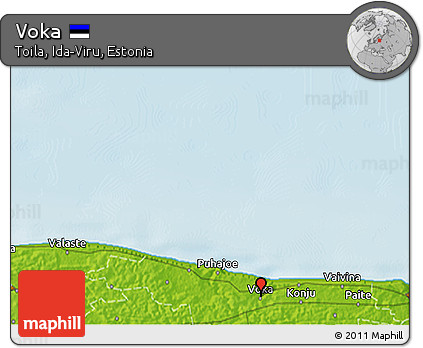Physical 3D Map of Voka