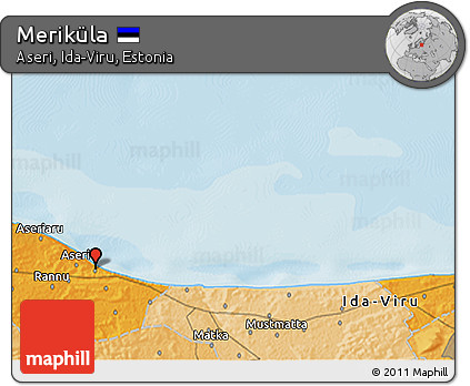 Political 3D Map of Meriküla