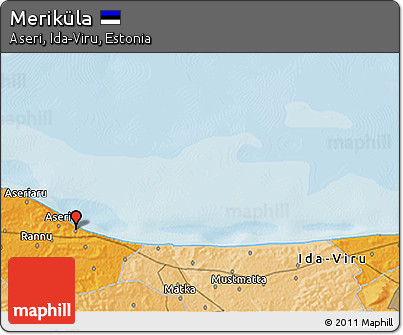 Political 3D Map of Meriküla