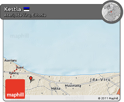 Shaded Relief 3D Map of Kestla