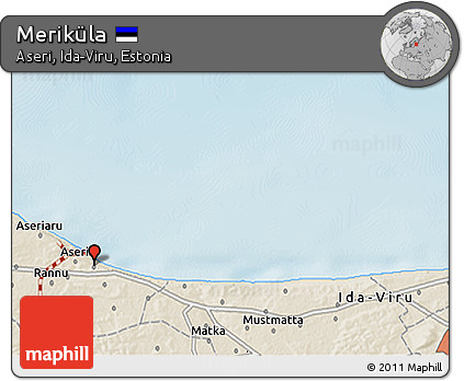 Shaded Relief 3D Map of Meriküla