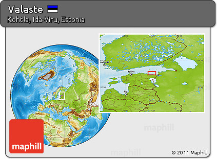Physical Location Map of Valaste