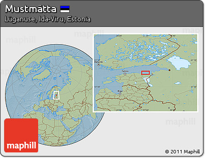 Savanna Style Location Map of Mustmätta, hill shading