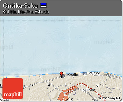 Shaded Relief Map of Ontika-Saka