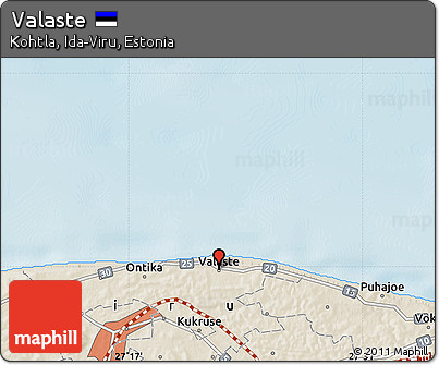 Shaded Relief Map of Valaste