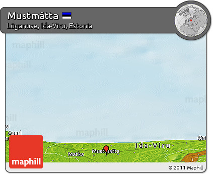 Physical Panoramic Map of Mustmätta