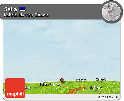 Physical Panoramic Map of Saka