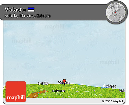 Physical Panoramic Map of Valaste