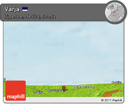 Physical Panoramic Map of Varja