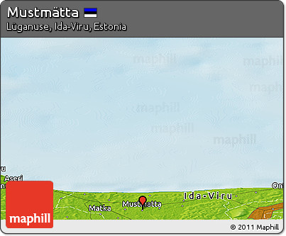 Physical Panoramic Map of Mustmätta