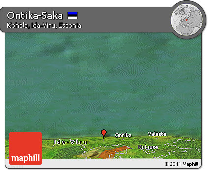 Satellite Panoramic Map of Ontika-Saka
