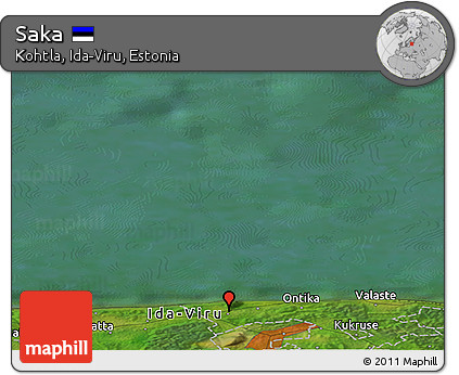 Satellite Panoramic Map of Saka