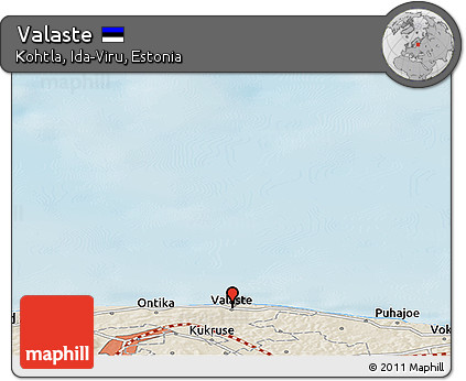 Shaded Relief Panoramic Map of Valaste