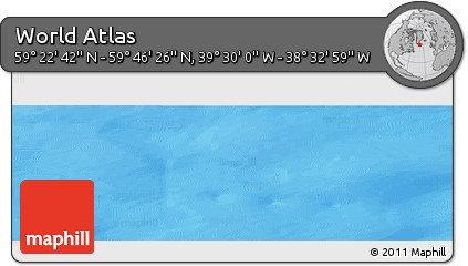 Physical Panoramic Map of the Area around 59° 34' 34" N, 39° 1' 29" W