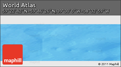 Physical Panoramic Map of the Area around 59° 34' 34" N, 39° 1' 29" W