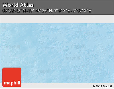 Physical 3D Map of the Area around 59° 34' 34" N, 3° 28' 30" E