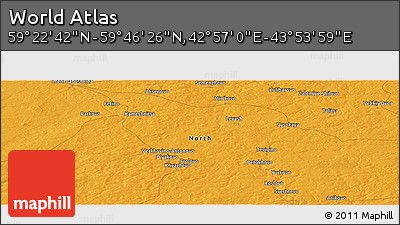 Political Panoramic Map of the Area around 59° 34' 34" N, 43° 25' 29" E