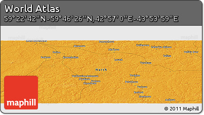Political Panoramic Map of the Area around 59° 34' 34" N, 43° 25' 29" E