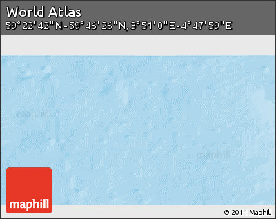 Physical 3D Map of the Area around 59° 34' 34" N, 4° 19' 30" E