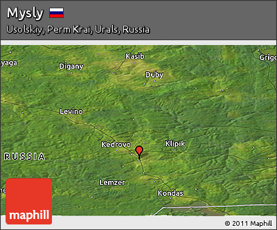 Satellite Panoramic Map of Mysly
