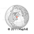 Outline Map of the Area around 59° 34' 34" N, 58° 34' 30" W, rectangular outline