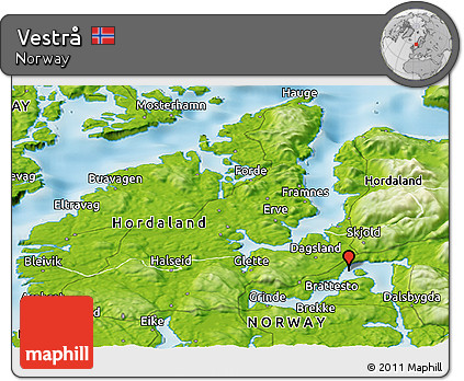 Physical Panoramic Map of Vestrå
