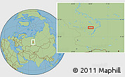 Savanna Style Location Map of the area around 59° 34' 34" N, 68° 4' 29" E