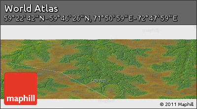 Satellite Panoramic Map of the Area around 59° 34' 34" N, 72° 19' 29" E