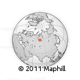 Outline Map of the Area around 59° 34' 34" N, 75° 43' 29" E, rectangular outline