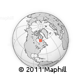 Outline Map of the Area around 59° 34' 34" N, 75° 34' 29" W, rectangular outline