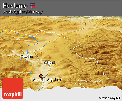 Physical Panoramic Map of Hoslemo