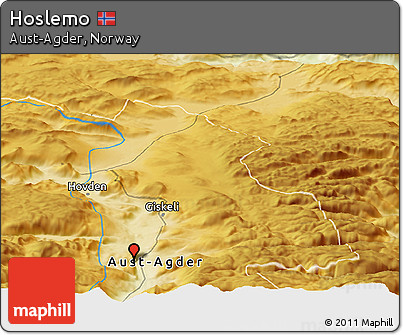 Physical Panoramic Map of Hoslemo