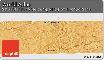 Political Panoramic Map of the Area around 59° 34' 34" N, 91° 52' 30" E