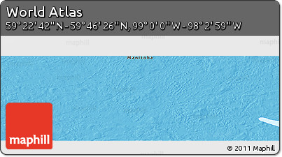 Political Panoramic Map of the Area around 59° 34' 34" N, 98° 31' 30" W