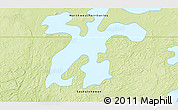 Physical 3D Map of the area around 59° 55' 44" N, 106° 10' 30" W